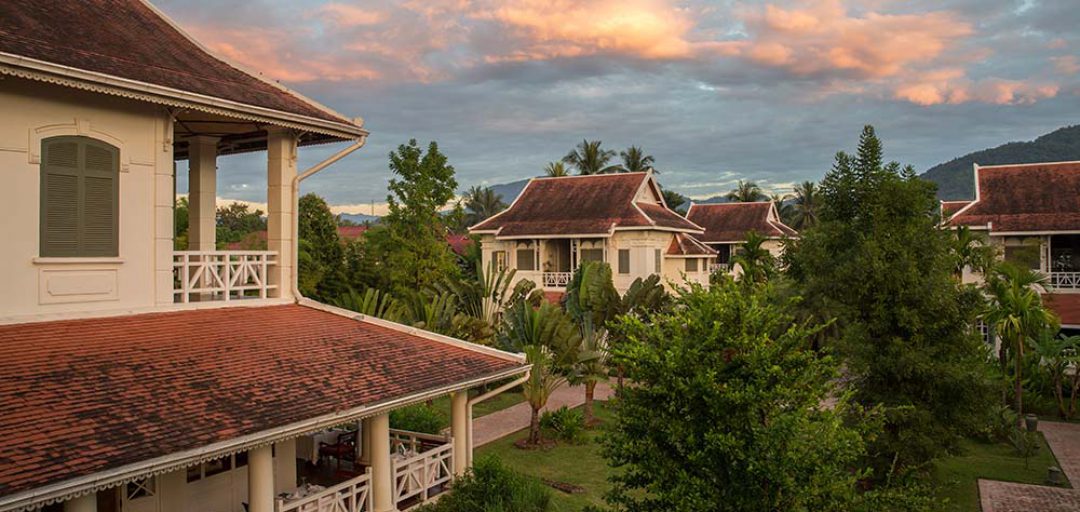 Individual residences and buildings at Luang Say Residence, a 5 star luxury boutique hotel located in the UNESCO heritage city of Luang Prabang, Laos